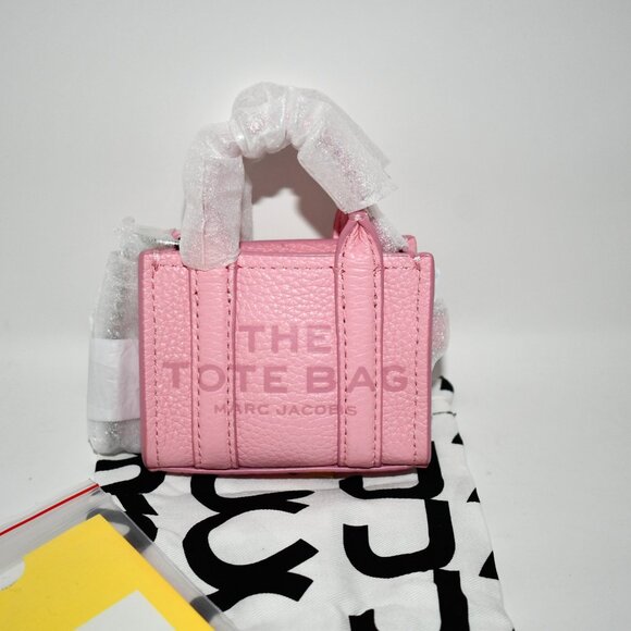 Marc Jacobs The NANO Tote Bag Charm in Ribbon Pink #2F3SCP005S07-669 NWT Detail - Picture 3 of 6